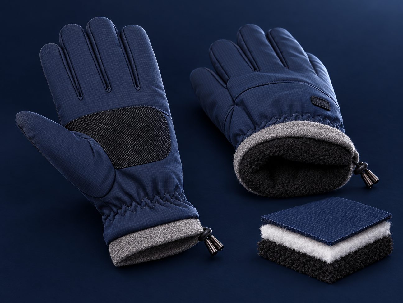 Glove layers close-up