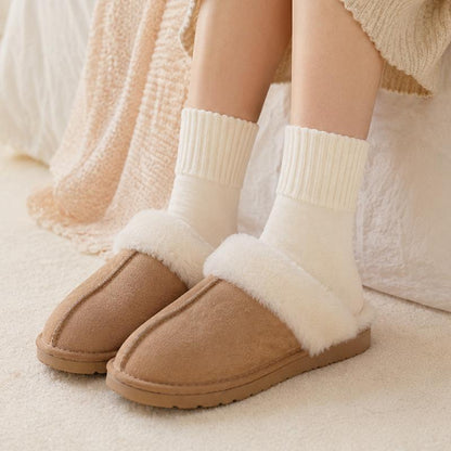 Women's Minimalist Solid Knit Assorted Mid-Calf Socks, 5-Pair Basic Everyday Pack, Soft & Warm for Fall & Winter, Sock Set, Soft Comfy Socks