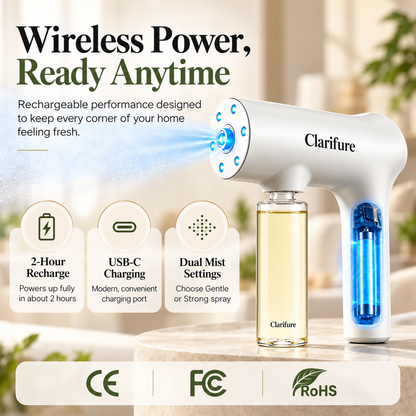 Clarifure Nano Blue Light Deodorizer Spray Pet & Home Odor Eliminator | Bio-Enzyme Odor Control. For Dog & Cat Urine.