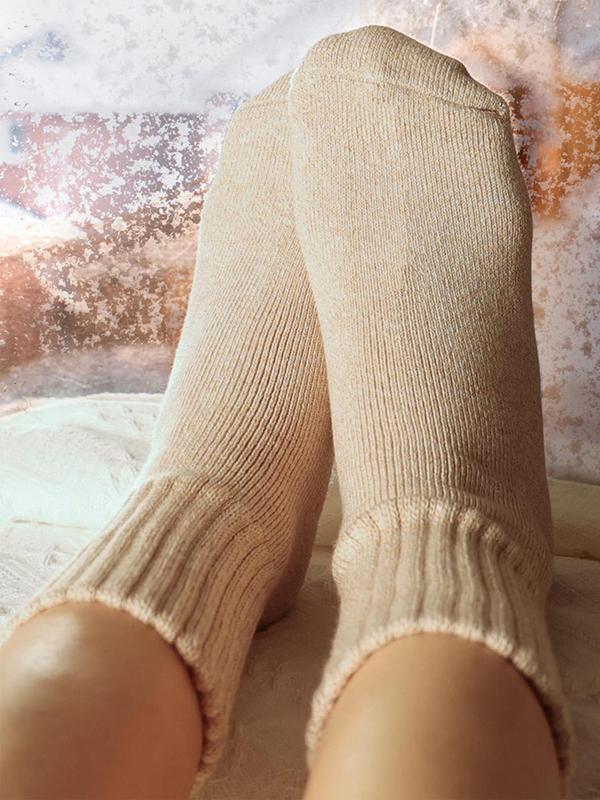 Women's Minimalist Solid Knit Assorted Mid-Calf Socks, 5-Pair Basic Everyday Pack, Soft & Warm for Fall & Winter, Sock Set, Soft Comfy Socks