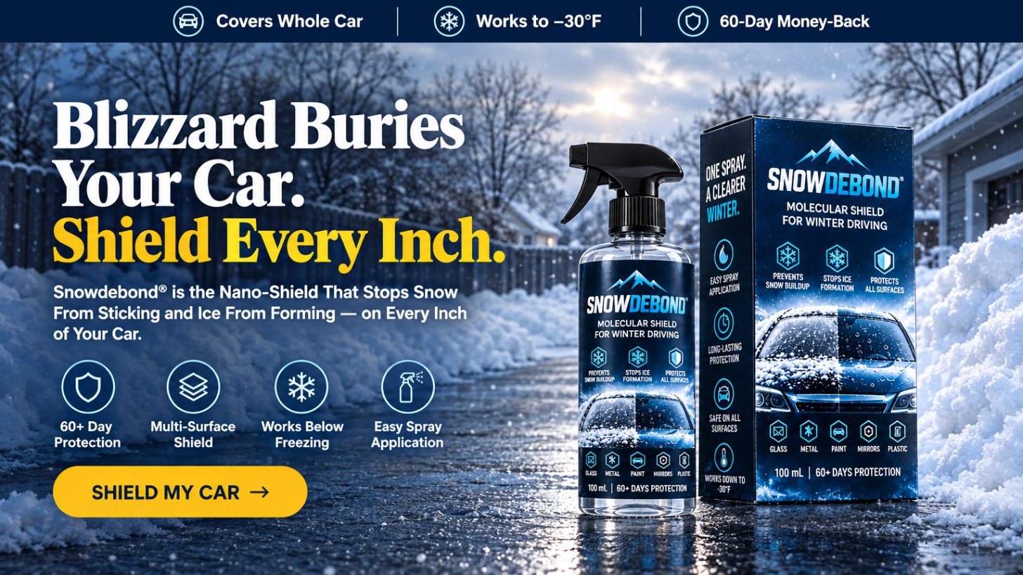 Blizzard Buries Your Car. Shield Every Inch. Snowdebond® is the Nano-Shield That Stops Snow From Sticking and Ice From Forming — on Every Inch of Your Car