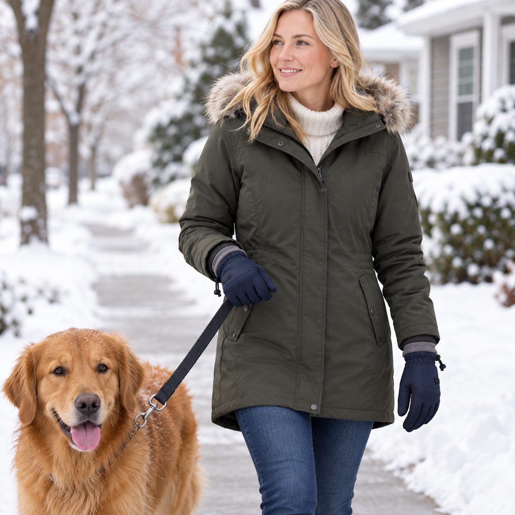Walking the dog in winter