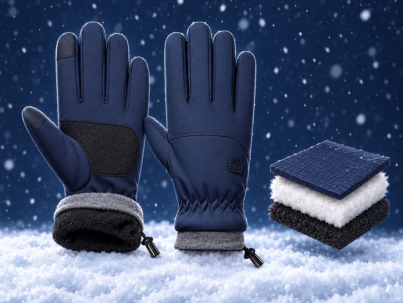 Glove layers close-up