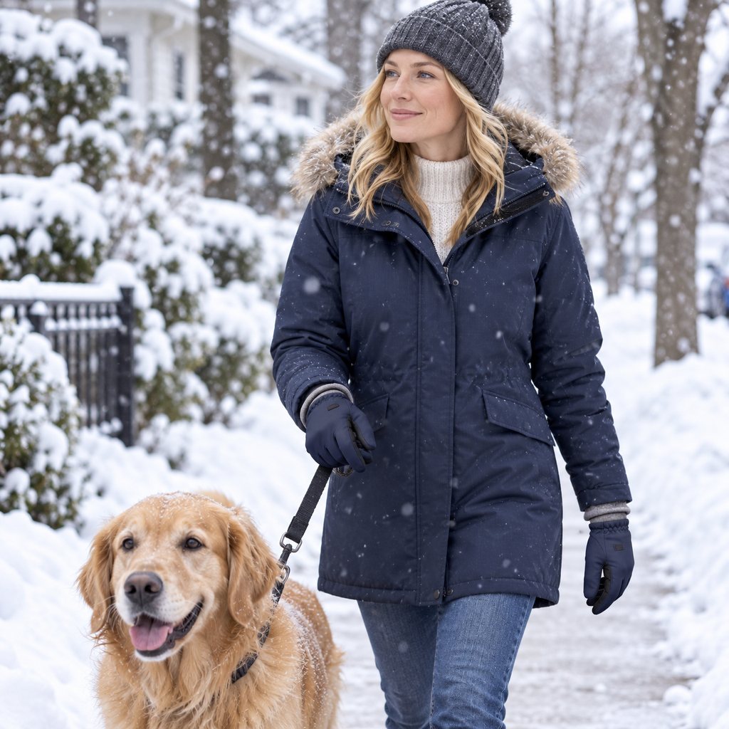Walking the dog in winter